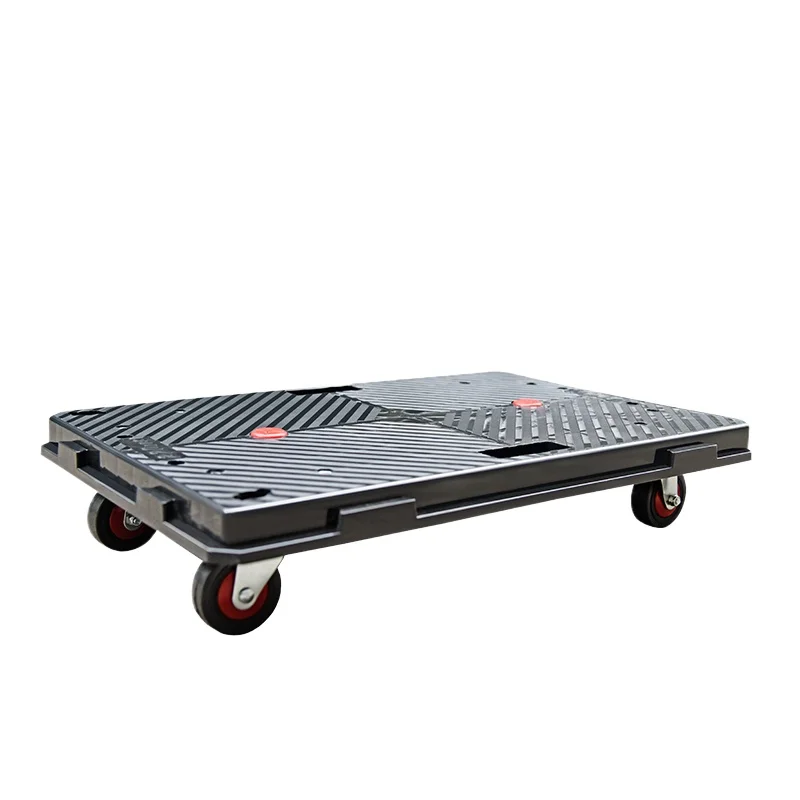 

Flat four-wheeled turtle cart spliced floor ultra-static trolley pulling goods