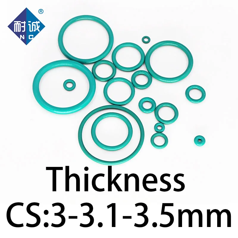 O-ring thickness 3/3.1/3.5mm CS fluororubber FKM sealing temperature resistant gasket rubber ring complete in specifications