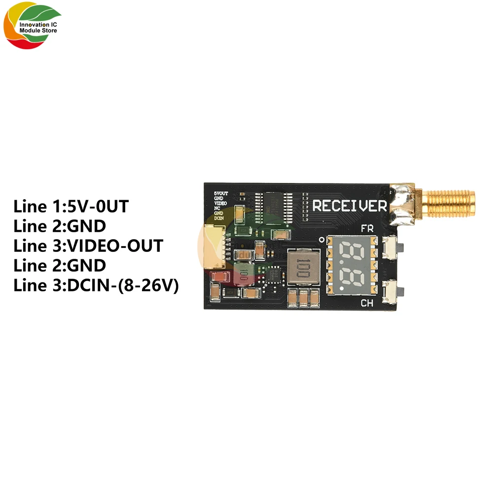 RX3364-CPB 3.3G FPV Image Transmission Module Wireless Audio Video Receiver 3060-3500MHz Low Power Consumption Clear Signal