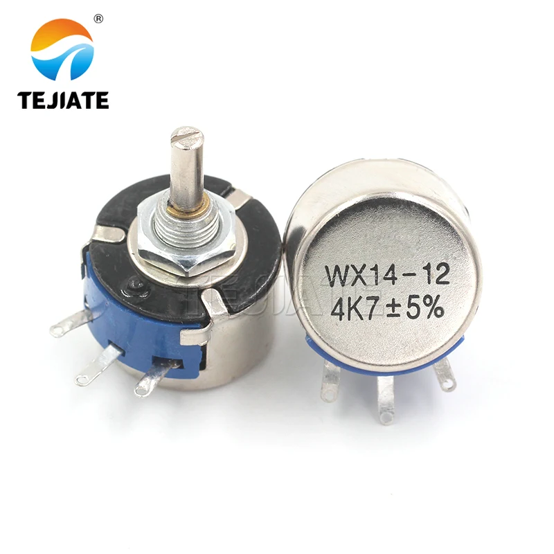 5 Stuks WX14-12 3W Enkele Draai Draad Gewikkelde Potentiometer 1K 2k2 3k3 4k7 20K 10K 22K 100r 470r