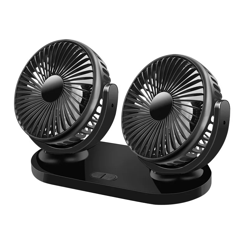 

Car Fan 12V 24V USB Household Double Head Truck Electric Fan Air Cooler