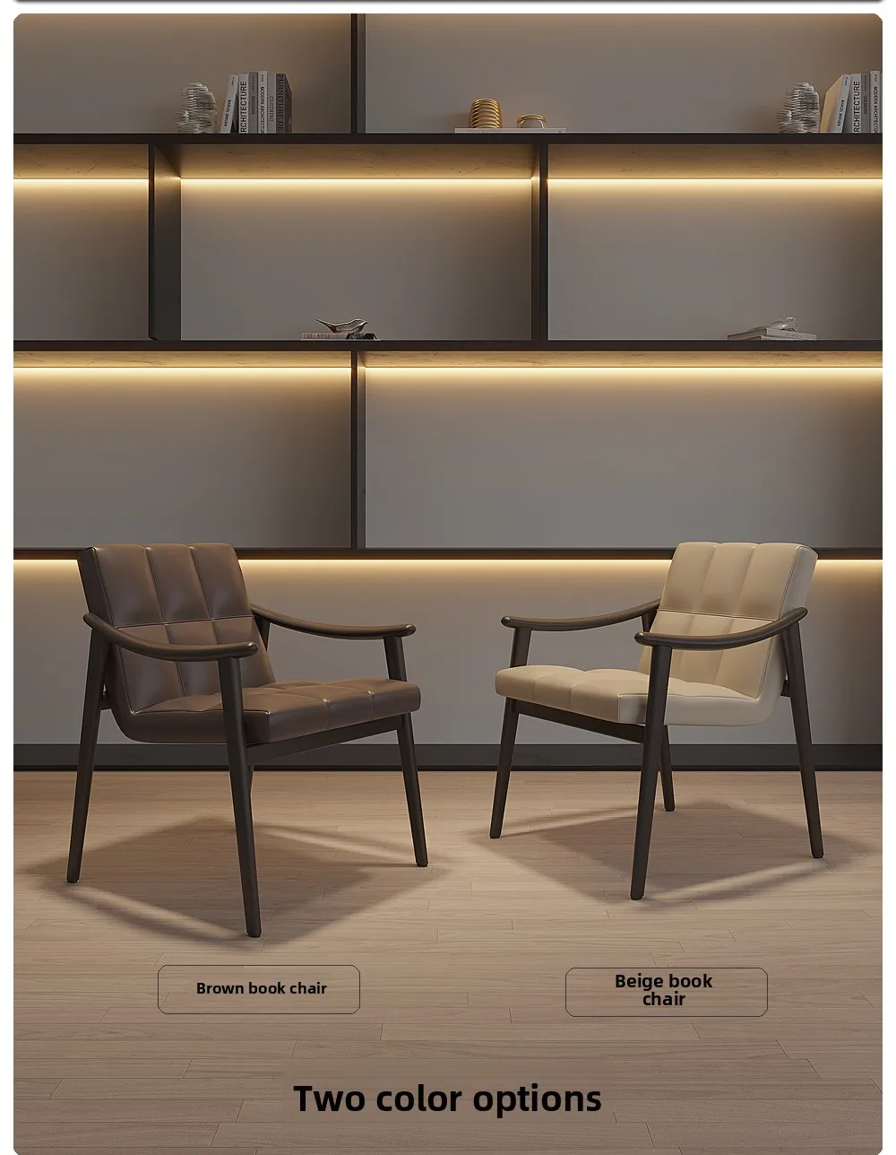 ZML italian minimalist luxury desk chair - soft backrest office computer chair for home, study, and living room