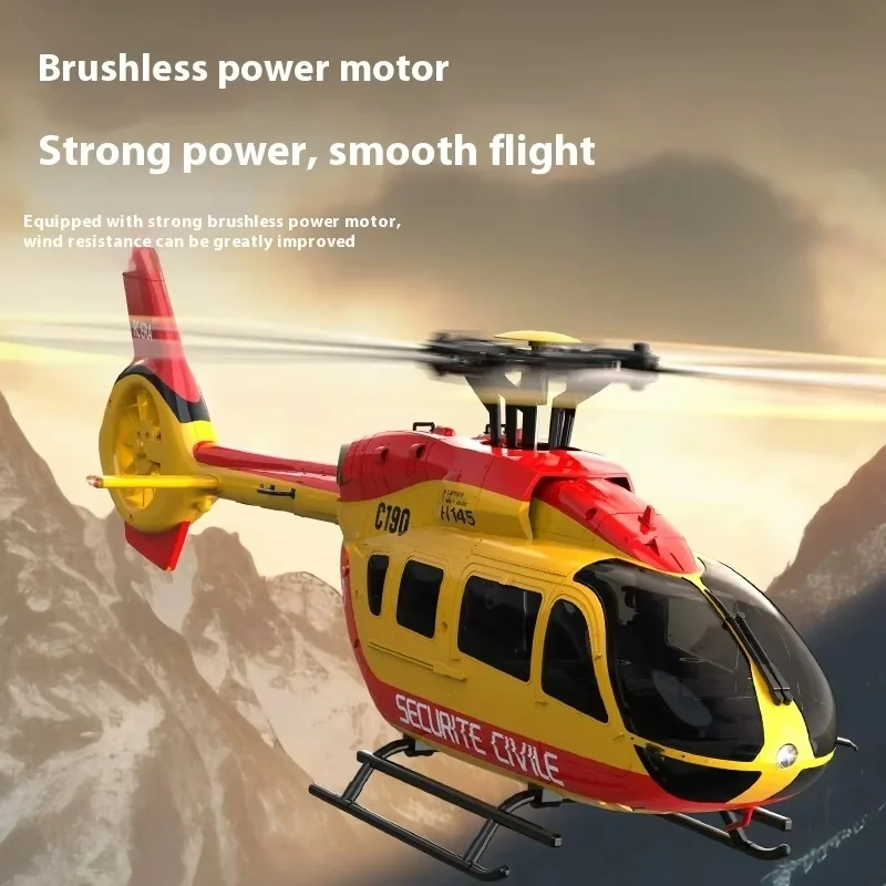 Rc Era C190 1:30 H145 Scale 2.4g 6ch 6-Axis Gyro Optical Flow Localization Altitude Hold Flybarless Rc Helicopter Rtf