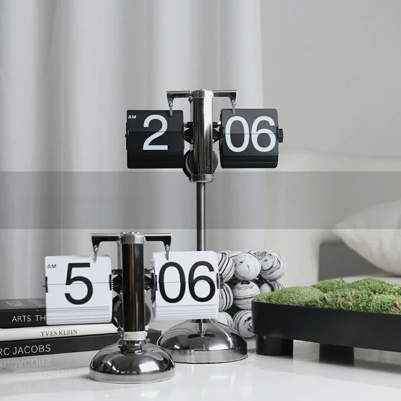 Modern Creative Automatic Page Turning Clock Decoration Model Room Children S Room Bedside Table Study Room Calendar Decor