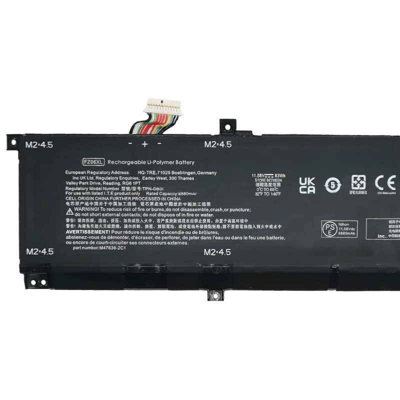 9Cell 11.58V 83Wh 6880mAh FZ06XL Laptop Battery For HP Envy 16-H0000 16-H0787NR 16-H0000TX 16-H0001TX Notebook M48025-005 New