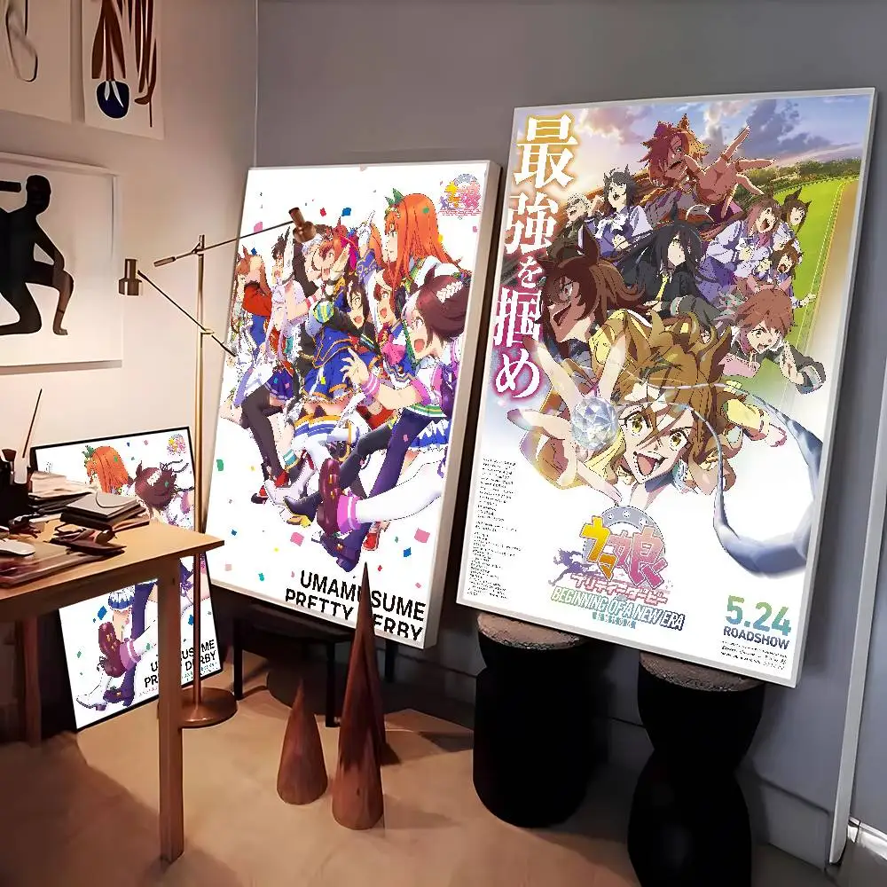 ملصقات ملصقات عالية الجودة من Game U-Uma Musume Pretty Derby هدية لغرفة المعيشة لوحة تزيين الجدران الجمالية