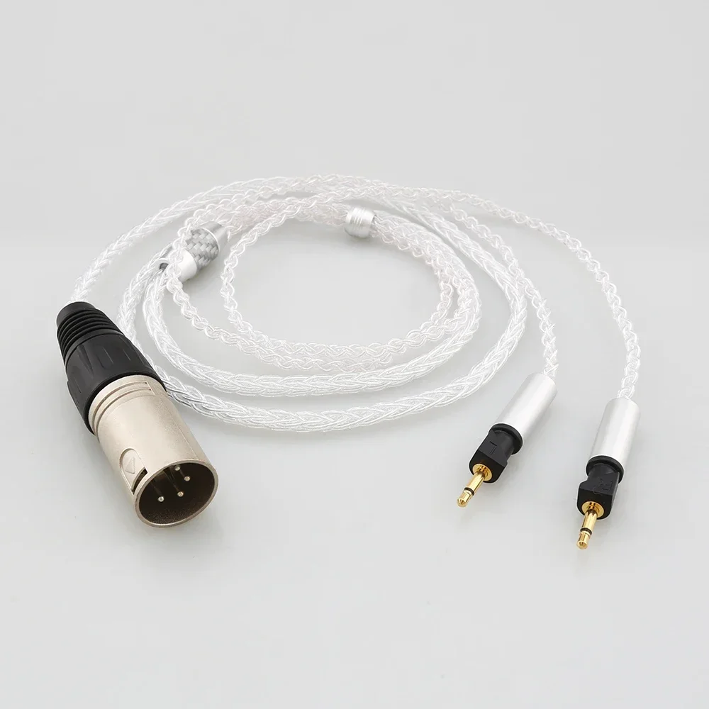 HIFI 8 Core 99% 7n Pure Silver Earphone Cable For Abyss Diana v2 phi TC X1226lite