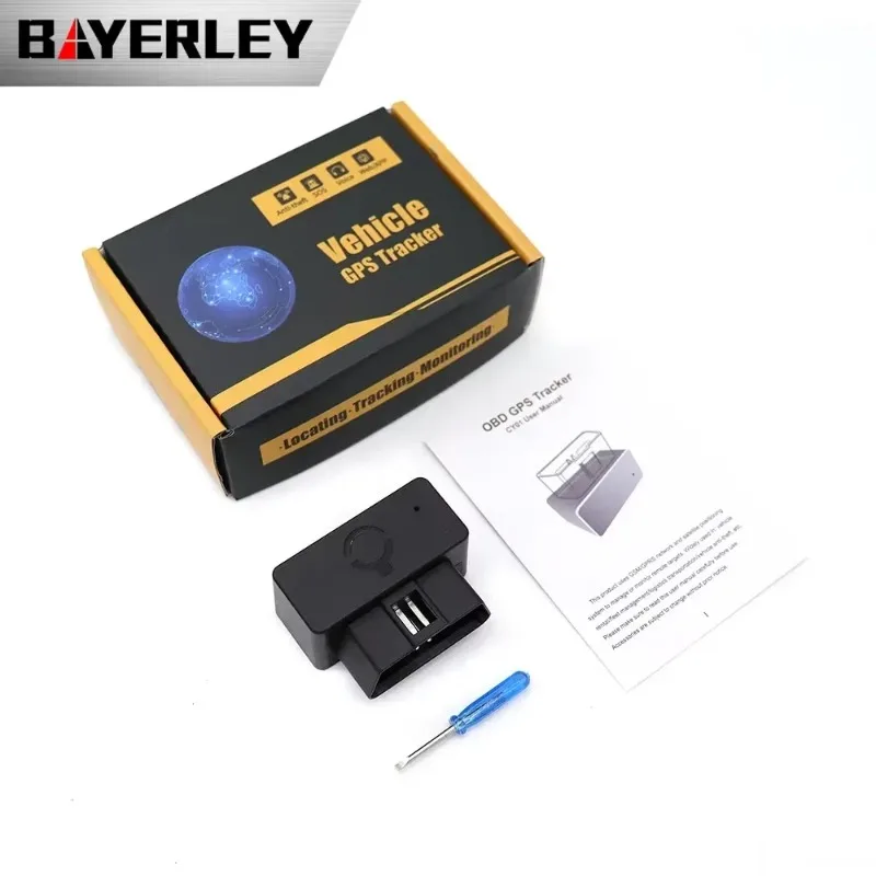 CY01 + Battery Car OBD Locator GPS Tracker Mobile APP Overspeed Alarm Car GPS for Google Locator Simple Install Free Web APP