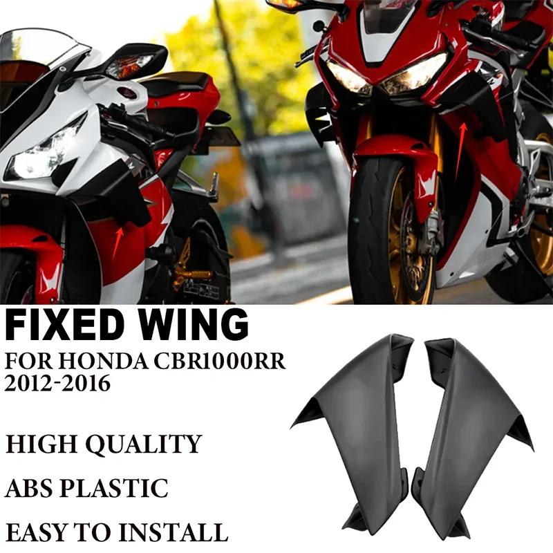 

For Honda CBR1000RR CBR 1000 RR 2012-2016 Motorcycle ABS Aerodynamic Wing Fixed Wing Side Wing Spoiler Fairing Parts Aileron