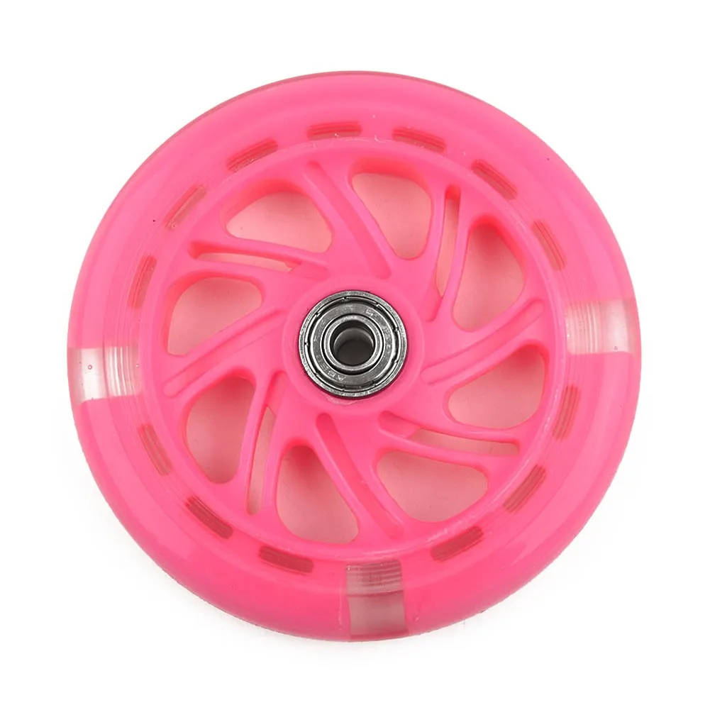 LED Flash Scooter Wheel 120*20mm PU Children Scooter Replacement Wheels 5 Colors Lighting Outdoor Accessories For Safe Skating