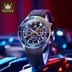 OLEVS 9916 Sports Chronograph Quartz Men's Watches Waterproof Luminous Calendar Man Wristwatch Fashion Moonswatch Watch For Men