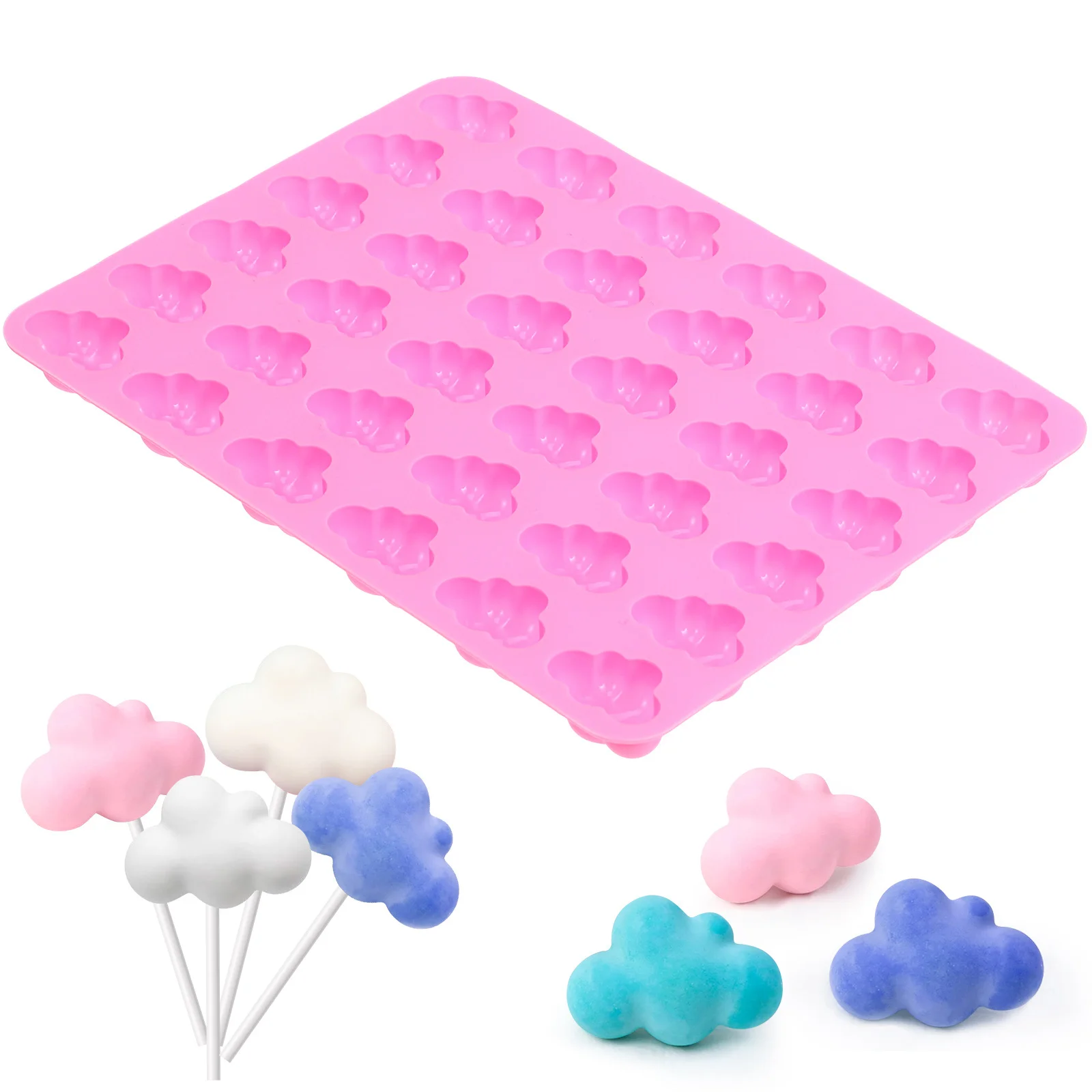 

Reusable Jelly Chocolate Mold Silicone Mould Lovely Kitchen Accessory Multi Function Candy Making Tool Frost Form Design