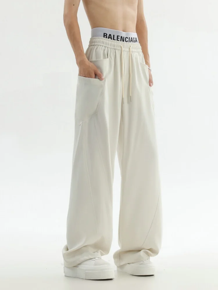 

Мужские брюки Cleanfit American Sle: свободные, прямые, повседневные, весна-осень, широкие штанины, вест-брюки