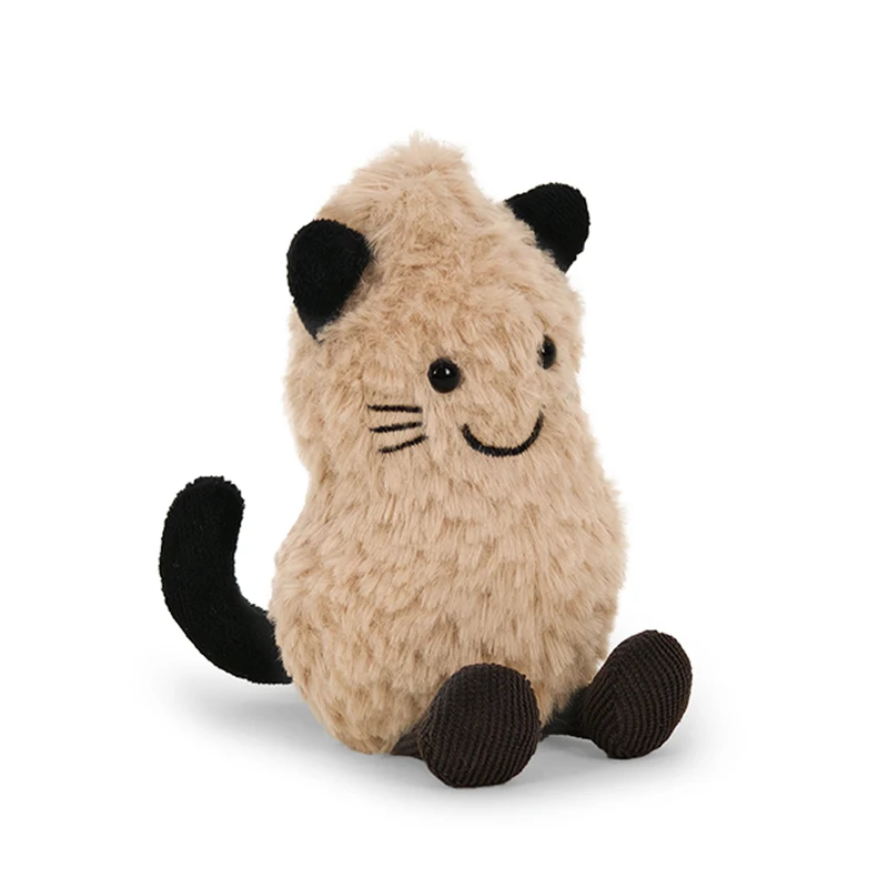17cm lindo juguete de peluche de maní colgante relleno esponjoso maní Cosplay gato alce muñeco suave llavero niños juguete cumpleaños regalo de Navidad