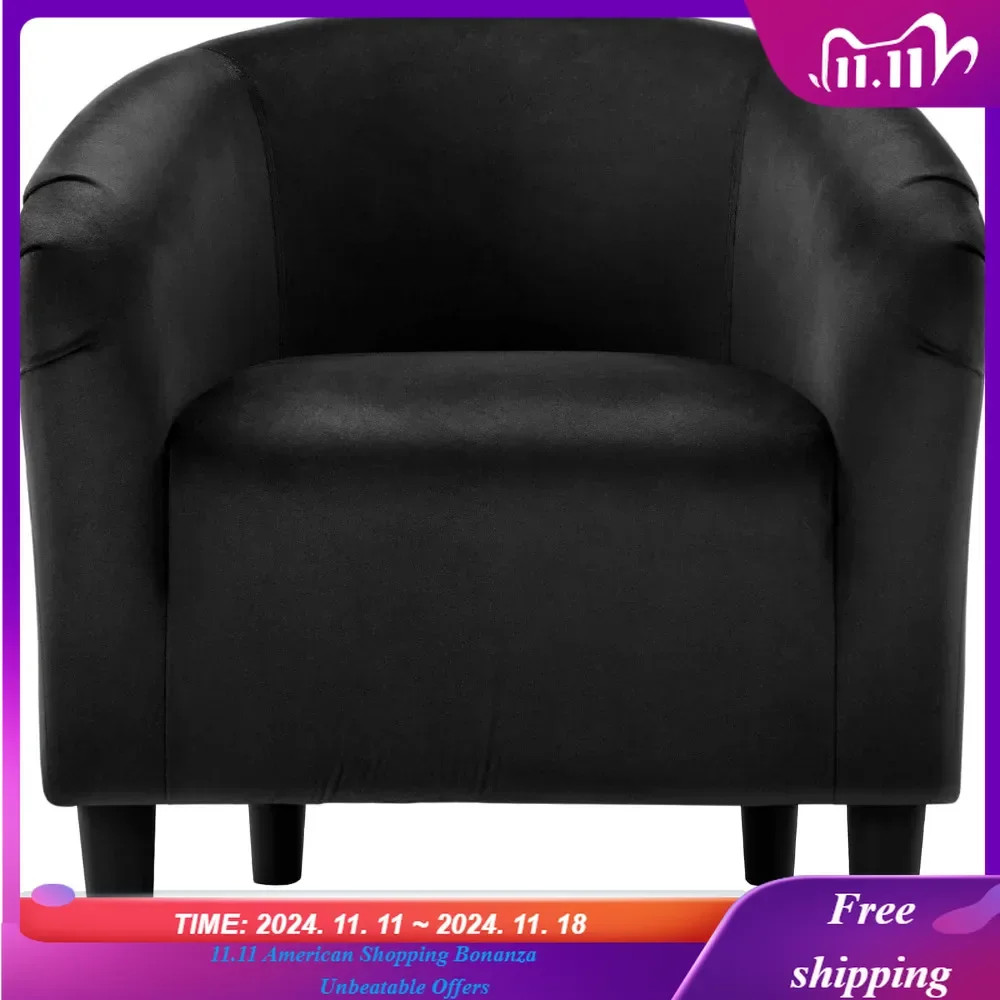 Velvet Accent Chair, Modern Club Chair Upholstered Armchair with Solid Legs Comfy Sofa Chair for Living