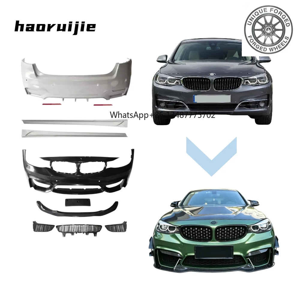 New Style M4 Style Body Kit for BMW 3 Series GT F34 2012-2019, M4 Conversion Kit with Bumpers and Exterior Styling Parts