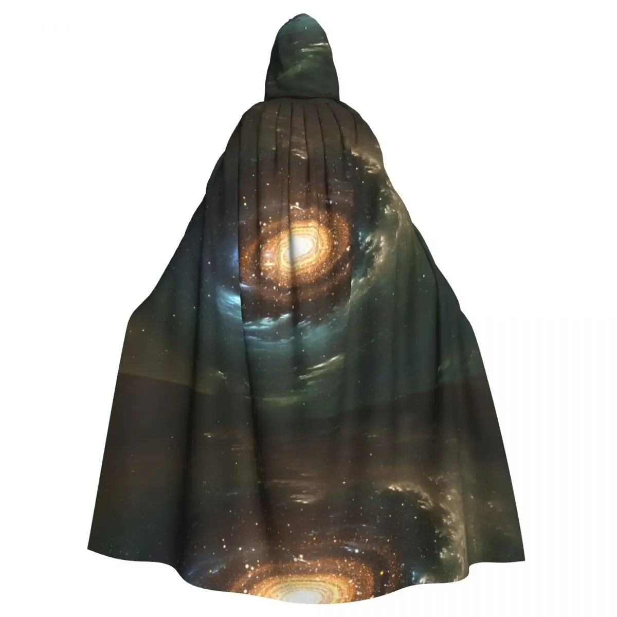 Space Spiral Galaxy And Stars Unisex Adult Cloak with Hood Long Witch Costume Cosplay