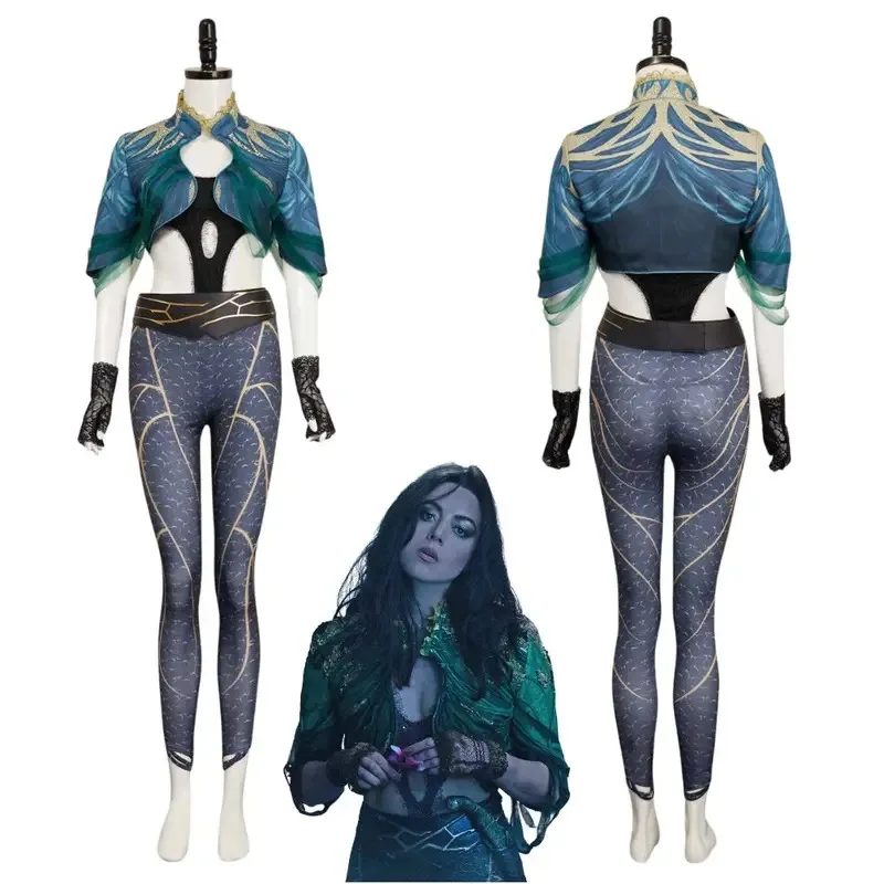 Disfraz de Cosplay de Rio Vidal Agatha, todo lo largo, para mujeres adultas, fantasía, traje de juego de rol, disfraz de Carnaval de Halloween