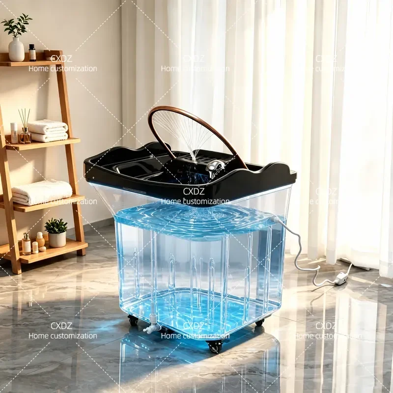 Water storage mobile head treatment basin is free of connection, water storage shampoo machine, household shampoo machine,
