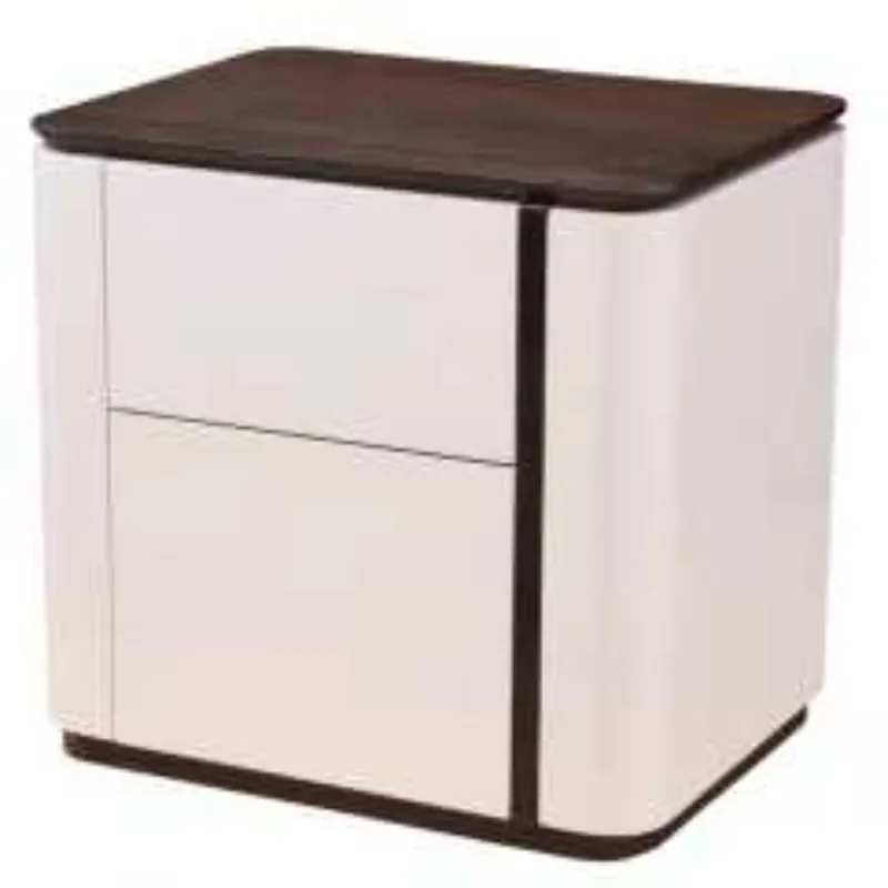Nordic-style Luxury Solid Wood Storage Cabinet With Two Drawers Modern Minimalist-style Bedside Table Bedroom Home Furniture
