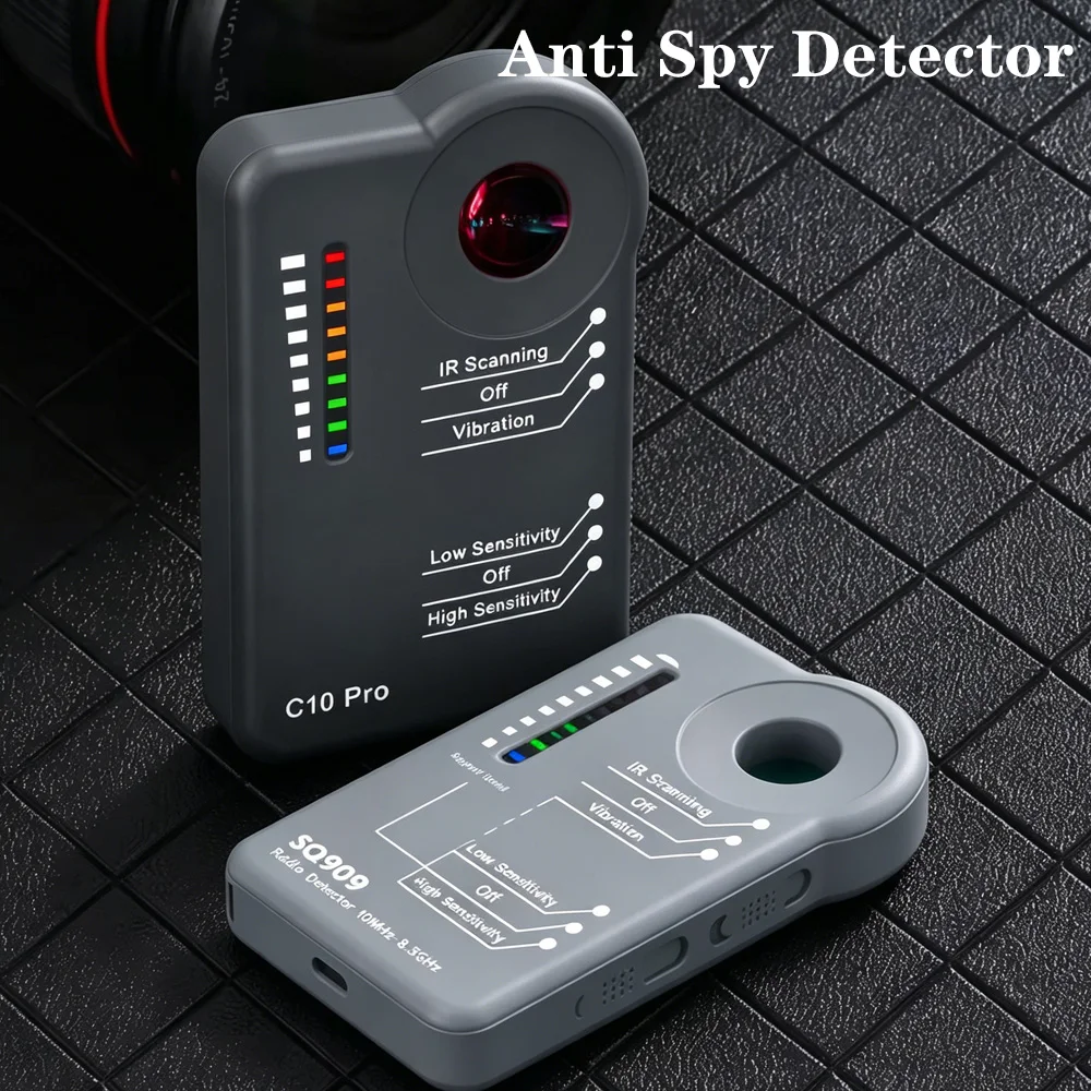 RF Spy Detector 10Mhz-8.5Ghz Finder Hidden Cameras/GPS Bugs Anti-Candid Anti-Eavesdropping Detection for Hotel/Office Privacy