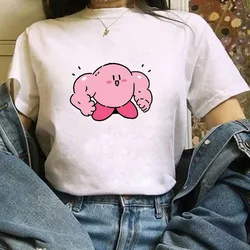 Kawaii Kirbies T Shirt Women Tops Graphic Print Tees Cute Anime T-shirt Female 90s Clothes Y2K Tops Tee Short Sleeve Clothing