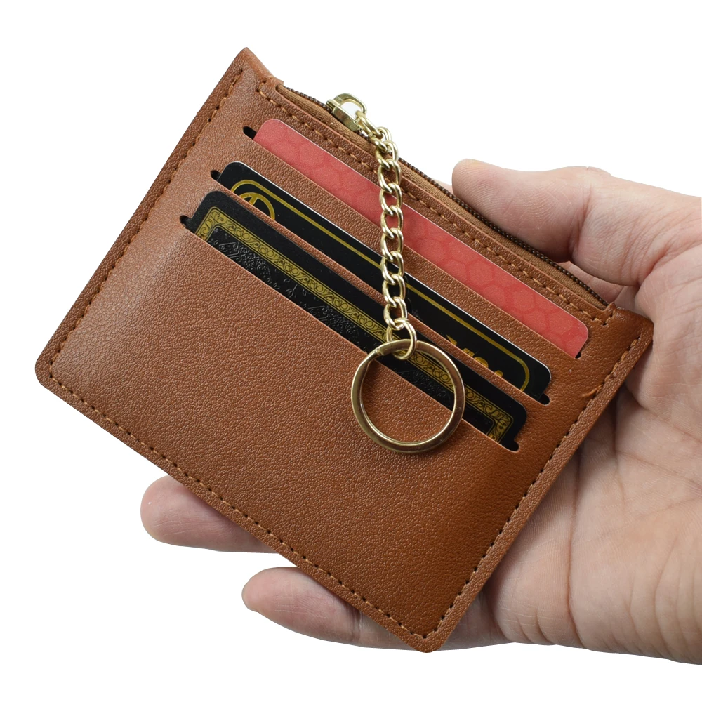 

Многофункциональный кошелек-держатель для карт, портмоне с карманом на молнии и держателем для ключей