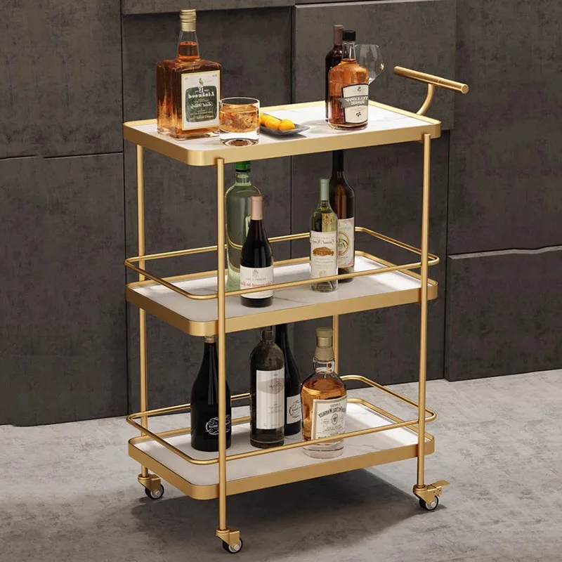 Rolling Cart Organizer Trolley Kitchen Headboards Metal Beach Utility Trolley Serving Wine Rack Cabeceros Hotel Furniture