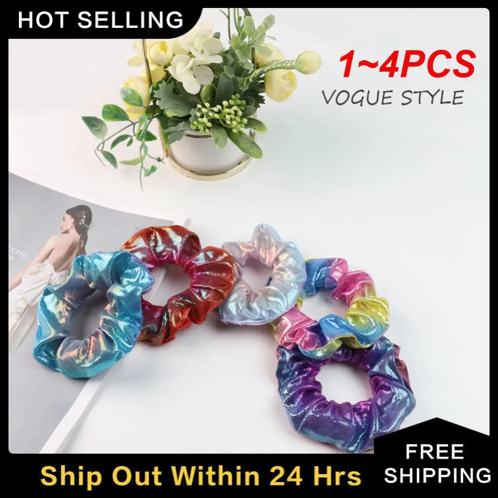 1~4PCS Colon Hair Ring Multi-color Led Lights Trendy Stylish Hair Accessories For Parties Led Hair Ring Party Hair Accessories