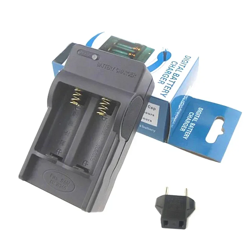 Dual Slot AC Wall Charger 14500 Double Rechargeable Flashlight 14500 DC 3.7V Lithium Li-ion Battery Charger with Retail package