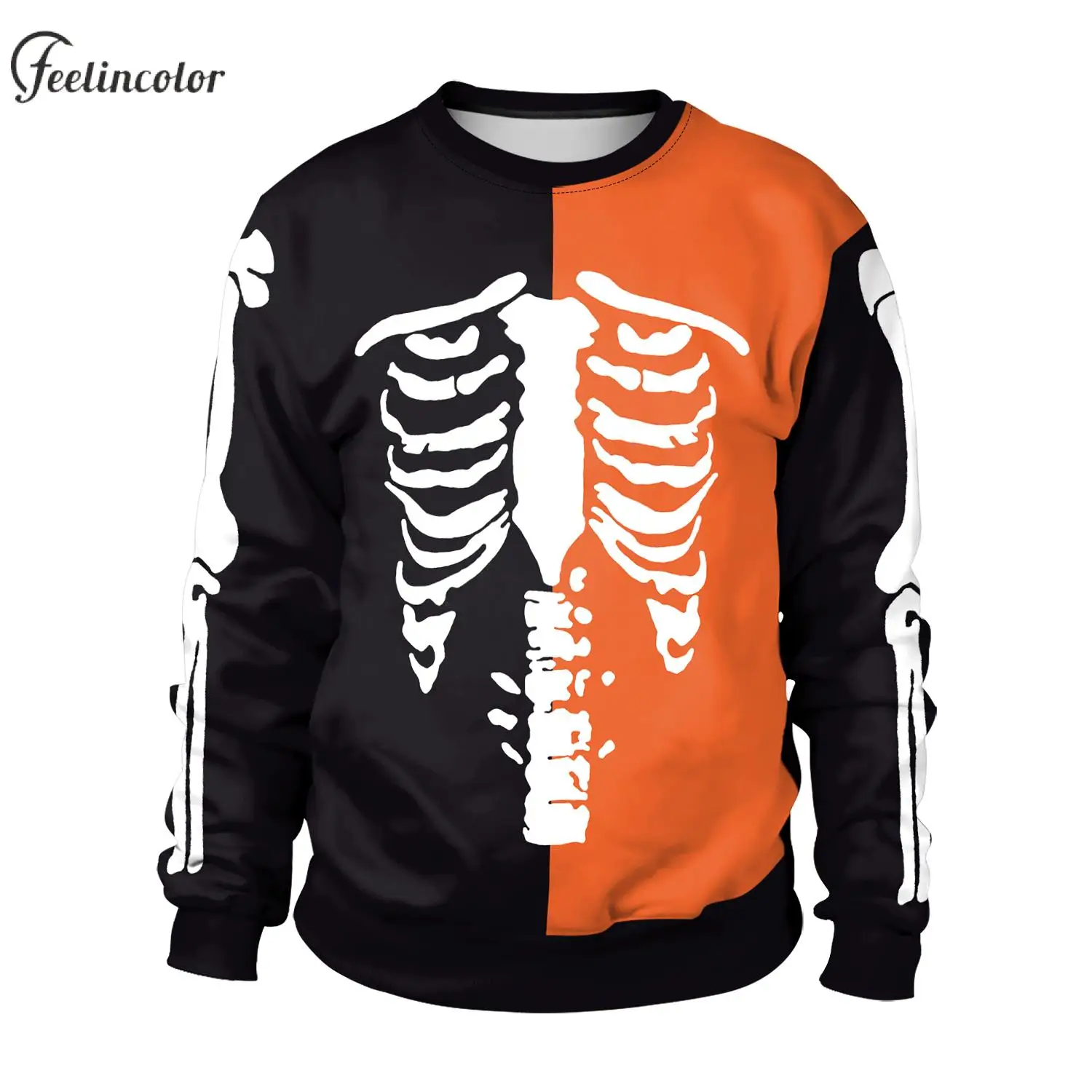 

Halloween Women Sweatshirts Autumn Tracksuit Skeleton Pullover Evil Pumpkin Graphic Sweatshirt Gothic Streetwear Female Clothing