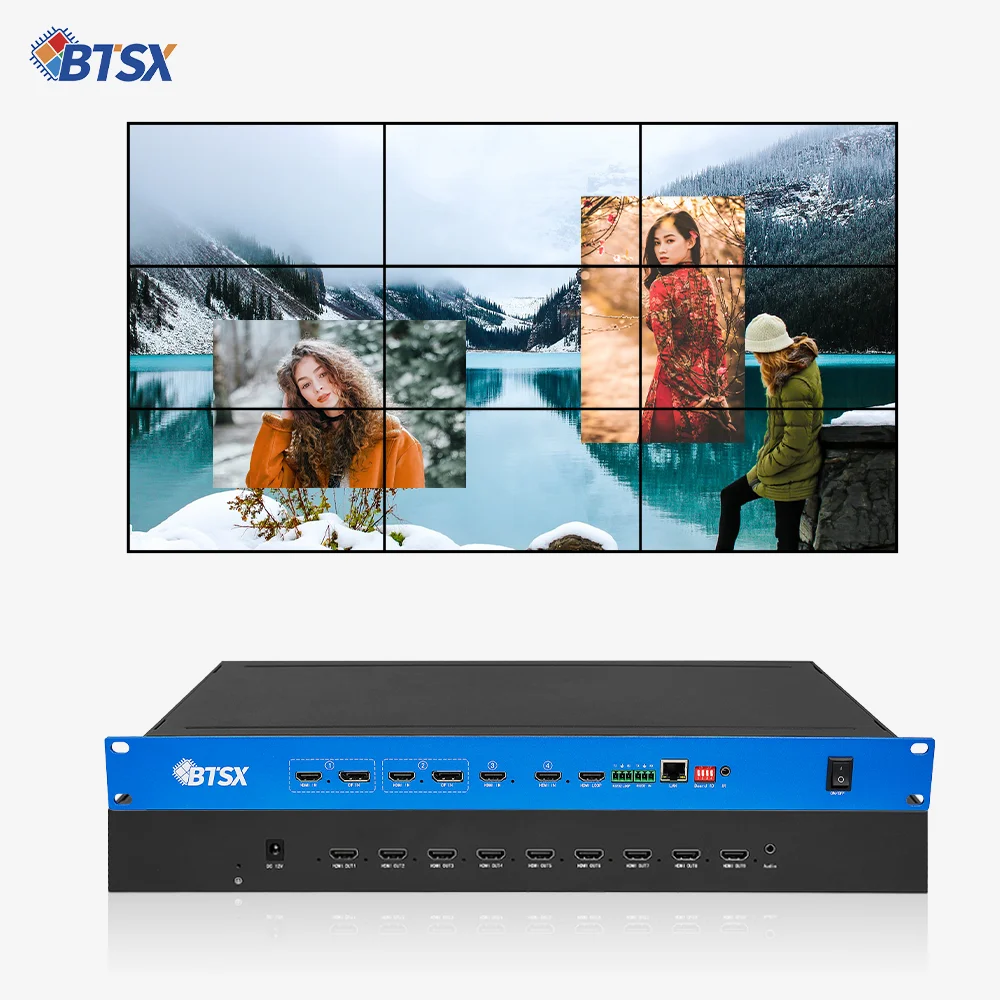 4K60 POP PIP Seamless Switching HDMI Switcher Matrix Multiviewer Video Wall Controller