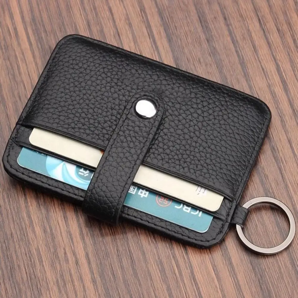

Модная водонепроницаемая сумка для кредитных карт, портативный однотонный кошелек из искусственной кожи, многофункциональный кошелек с застежкой-защелкой, мини-карман для монет, дорожный кошелек