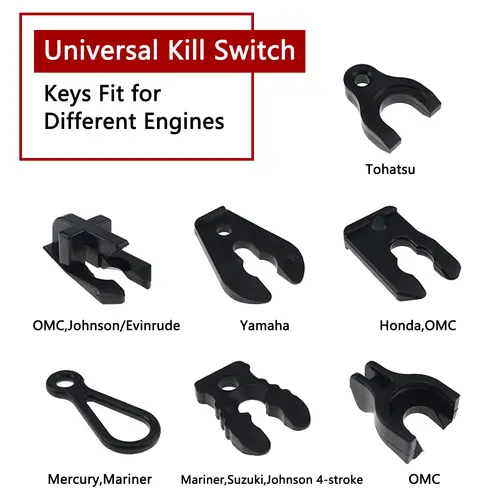 Imagen 2 del producto Cordones de interruptor de apagado de Jet Ski marino, cordón Universal para motor fueraborda de barco, cable de parada seguro, Tether Siut para Mercury Yamaha Tohatsu