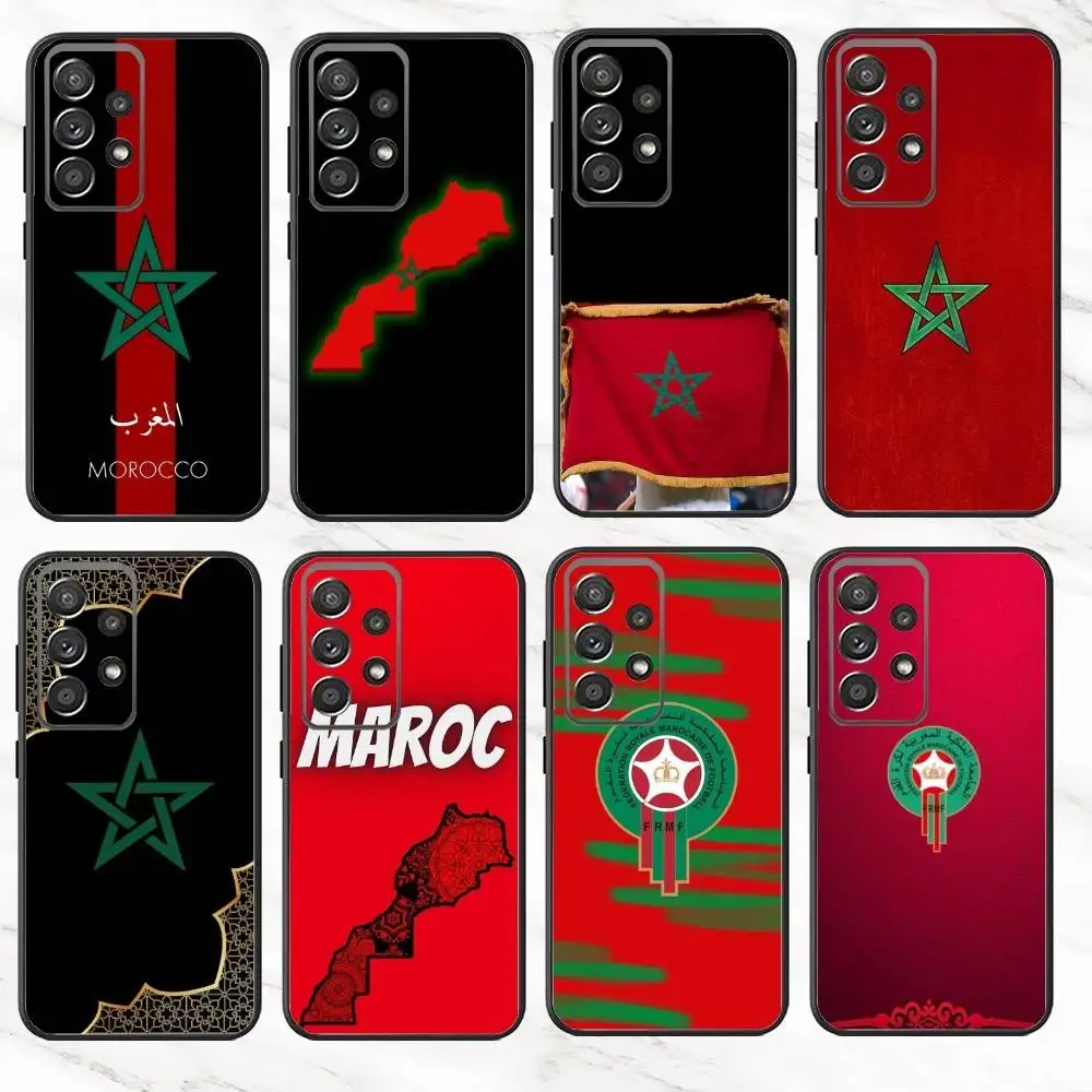 

M-Morocco F-Flag Phone Case For Samsung S25,S24,S21,S22,S23,S30,Ultra,S20,Plus,Fe,Note,10,9,5G Black Cover