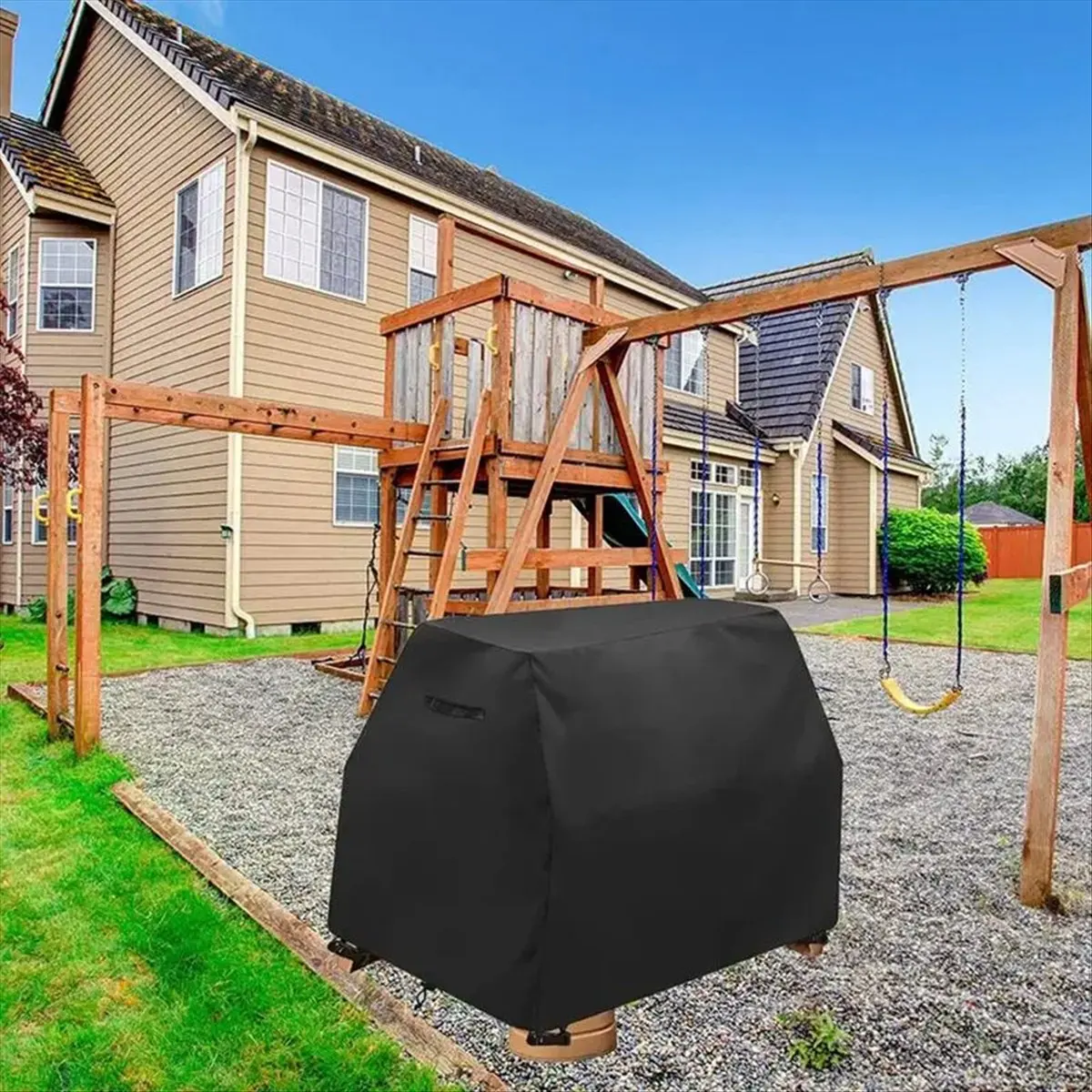 Portable Cover for Water Table Waterpark Play Table Cover Water Resistant Heavy Duty 420D Oxford Cloth Dust and Rain Pro