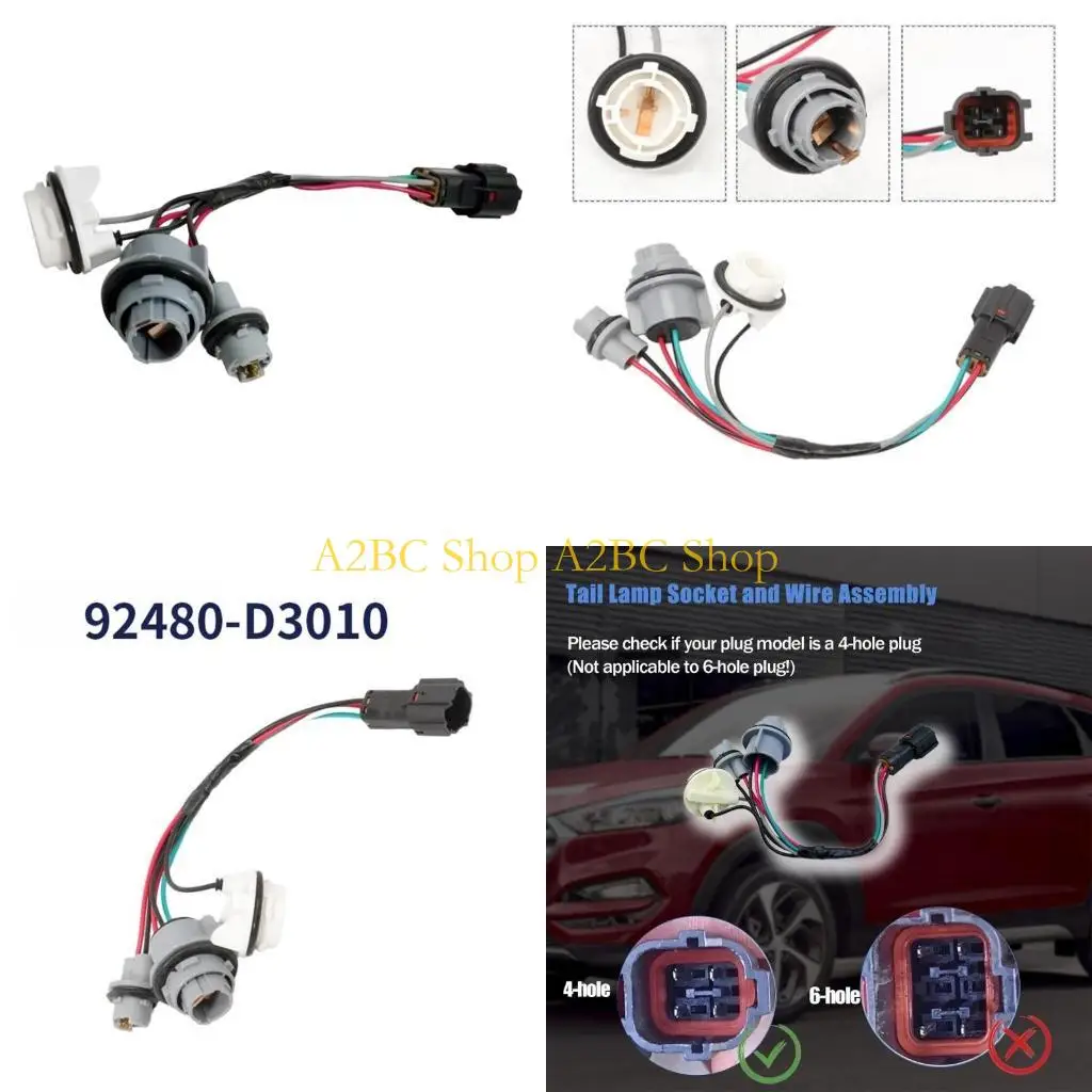 

A2BC Tail Light Lamp Socket Harness Taillight Socket Wiring Replacement Accessory