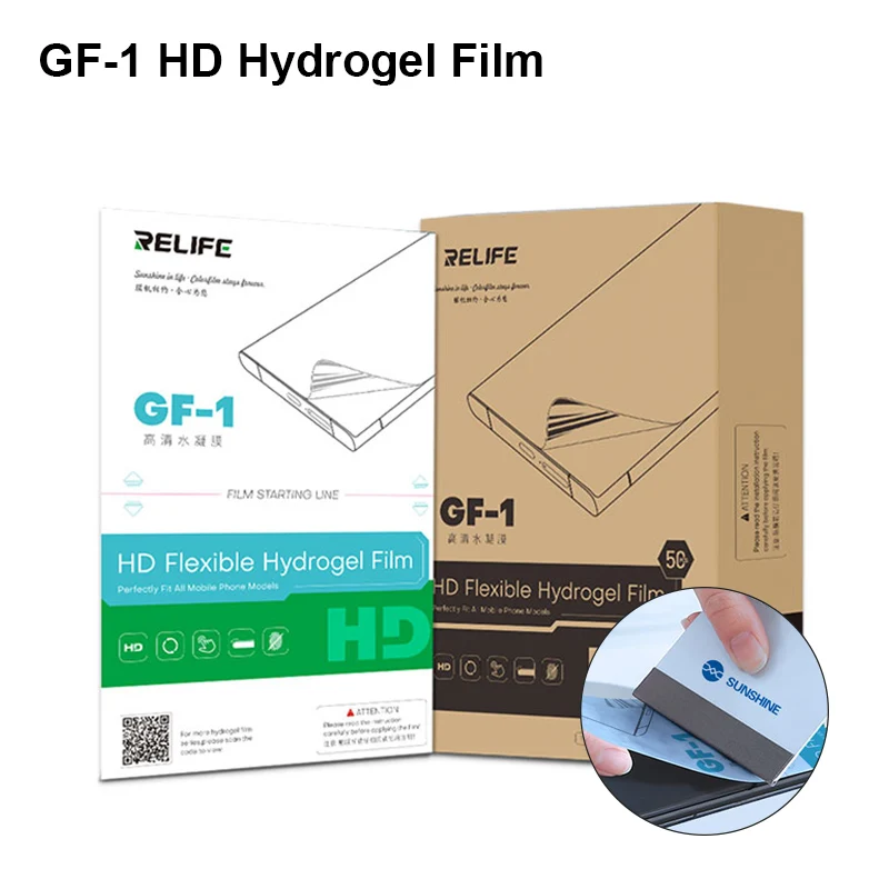 

RELIFE GF-1 50PCS/Set HD Hydrogel LCD Screen Film for Mobile Phone Tablet High Transparency Screen Protection Film