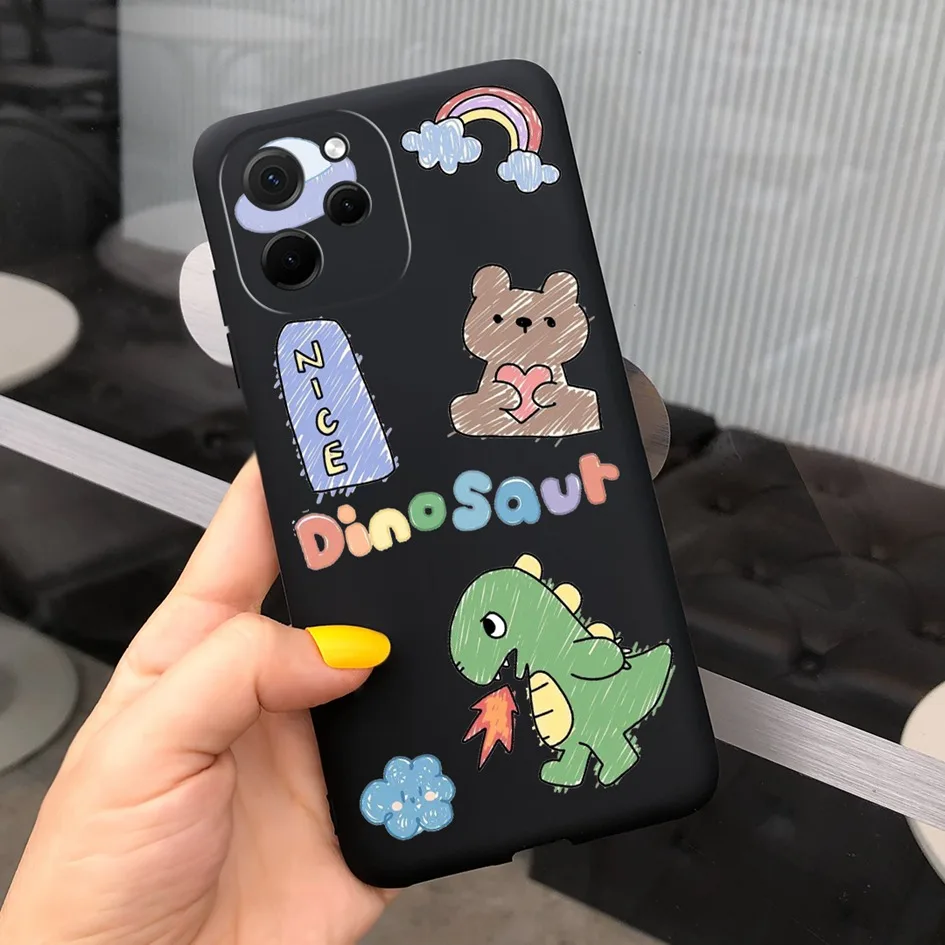 Lovely Panda Case For Huawei Nova Y61 4G Back Cover Slim Matte Silicone Phone Cases For Huawei Nova Y61 2022 NovaY61 Y 61 Fundas