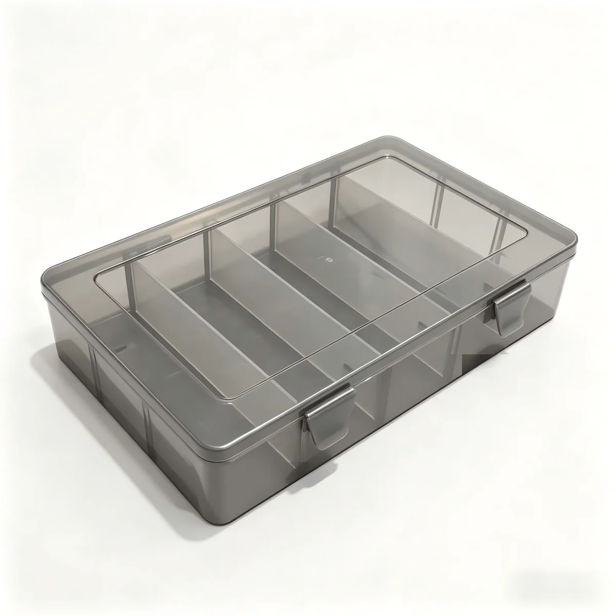 Hardware Tool Storage Box — 5-Compartment Transparent Organizer for Screws, Accessories, and Fishing Tackle