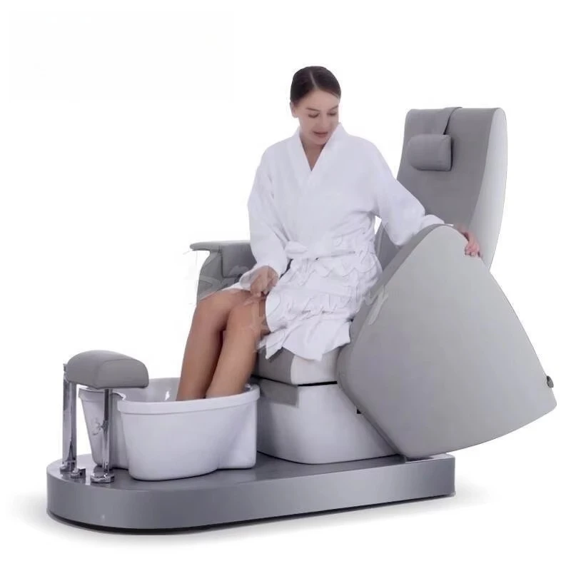 

Spa Chair Automatic No Plumbing Portable Manicure Foot Massage Nail Seat Covers Tech and Pipeless White Pedicure Chairs Luxury