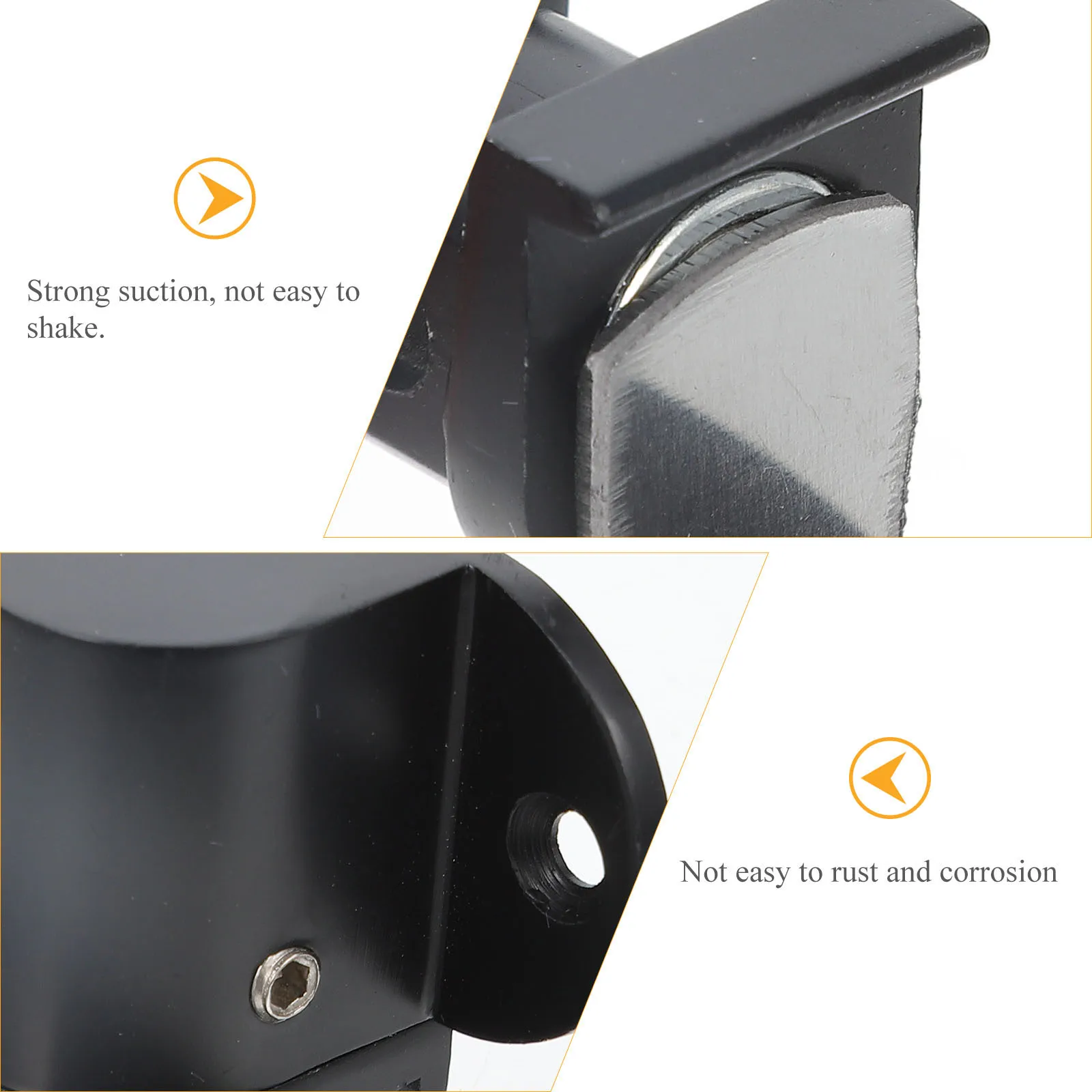 

1 Set Door Stopper Adjustable Plated Suction Mount For Home Office Bathroom Silent Anti-Collision Invisible Holder Door Catch