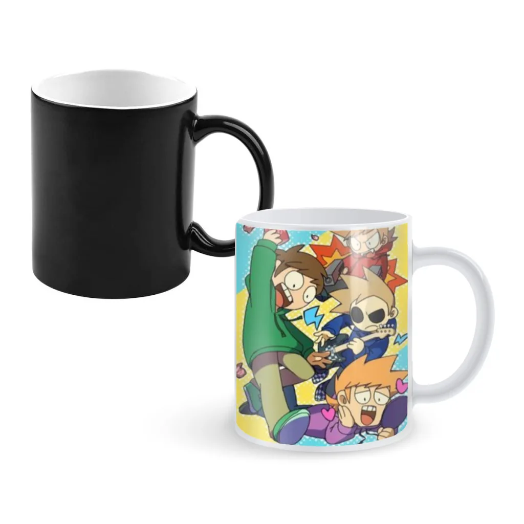 

Cartoon Cute Eddsworld Anime Creativity Change Color Chang mug Ceramic mug Hot Coffee Cup Breakfast Cup mug Friend Gift