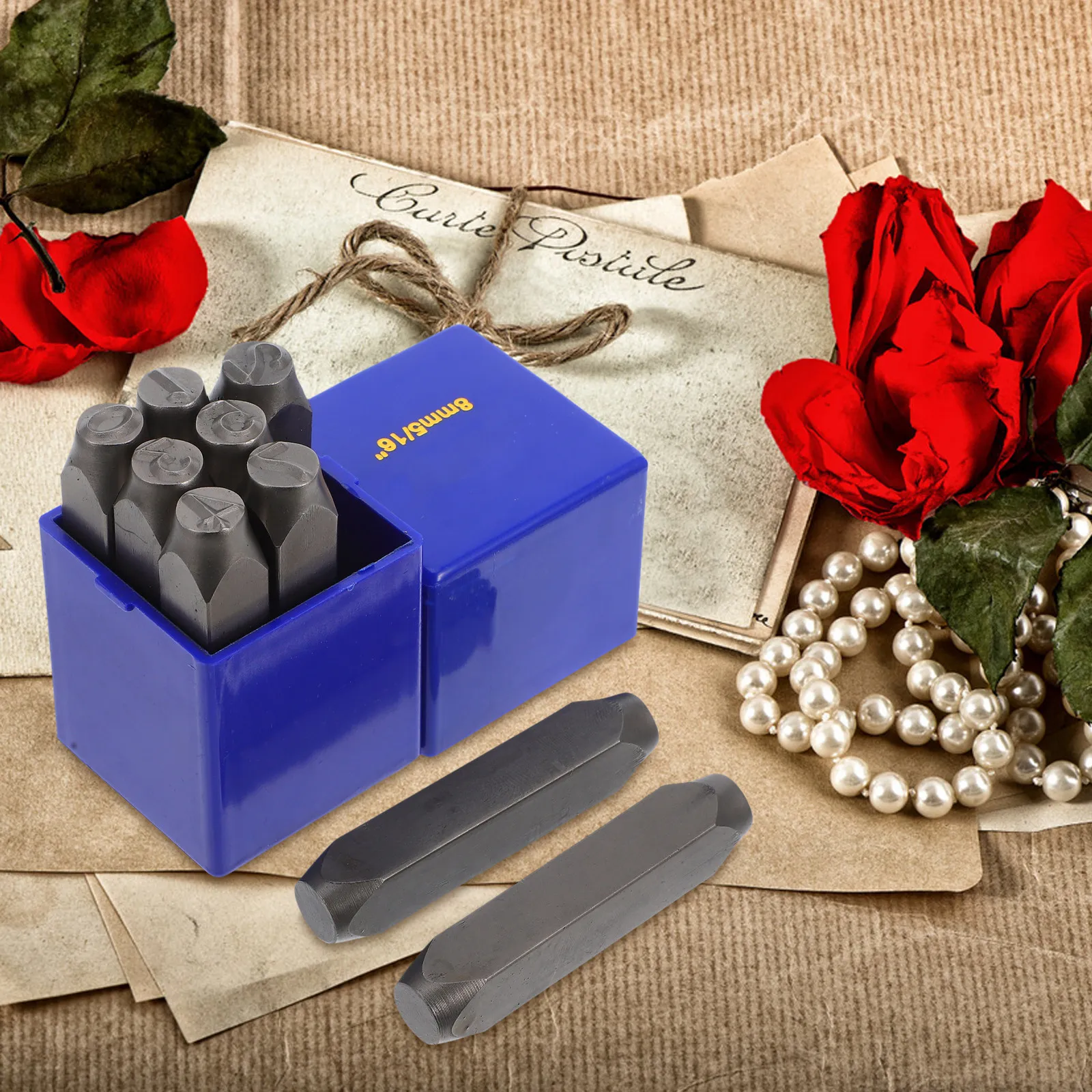 

12Pcs Numerals Metal Stamp Set Iron Seals for Permanent Marking on Bracelets Necklaces DIY Craft Projects Hand Stamping Tools