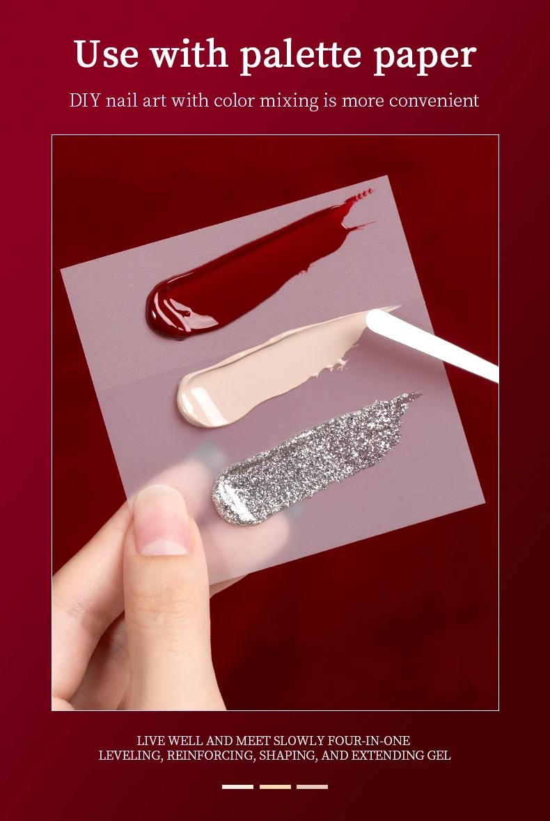 R·S NAIL Edelstahl-Nagelkunst-Mischspatel mit Holzgriff, Nagelgel-Pulver-Pigment-Rührstab, Maniküre-Farbmischwerkzeug – Detail 4