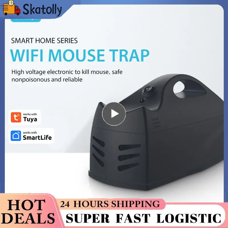 

Mousetrap Black Wireless App Control Wifi High Sensitivity For Mobile Phone Rodent Killer Tuya Mousetrap Sensor 2.4ghz Smartlife