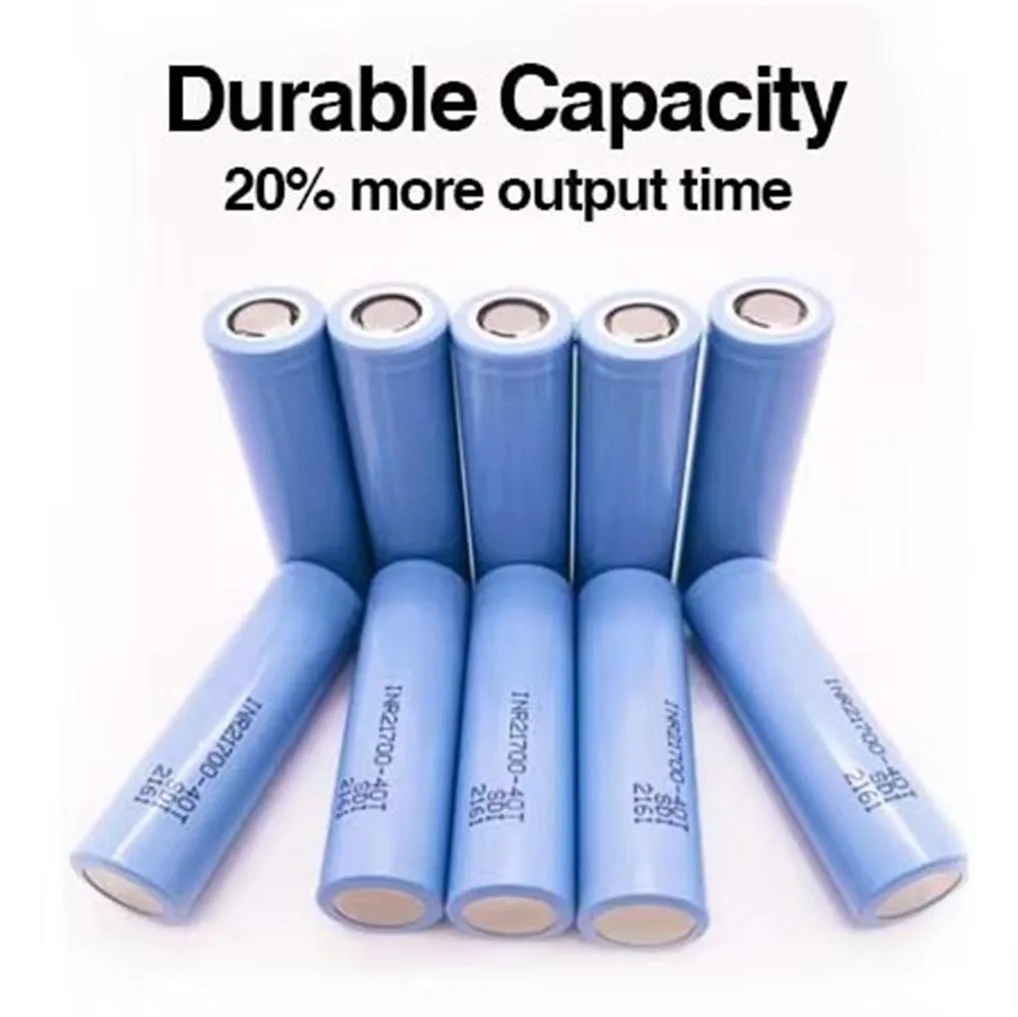 Original 21700 Lithium-Ion Battery 4.0Ah INR21700-40T 4000mAh 30A High Discharge Large Capacity for Electronics
