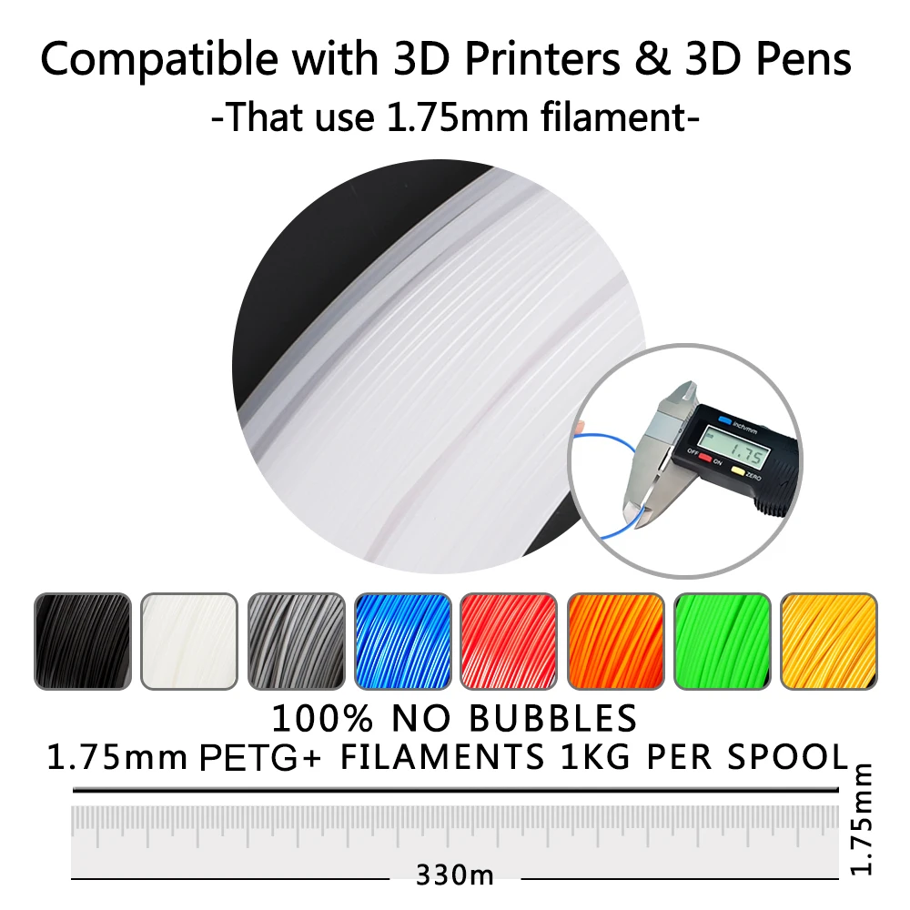 Imagem -04 - Sunlu 10kg Filamento Petg do Filamento 3d 10kg 22 Libras 1.75 mm Filamento da Impressora 3d Boa Resistência do Ácido e do Alcaloide Alta Transparência