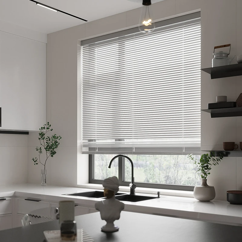 Waterproof Aluminum Roller Blinds Jalousie Windows Motorized Venetian Blinds Shades for Kitchen Bathroom