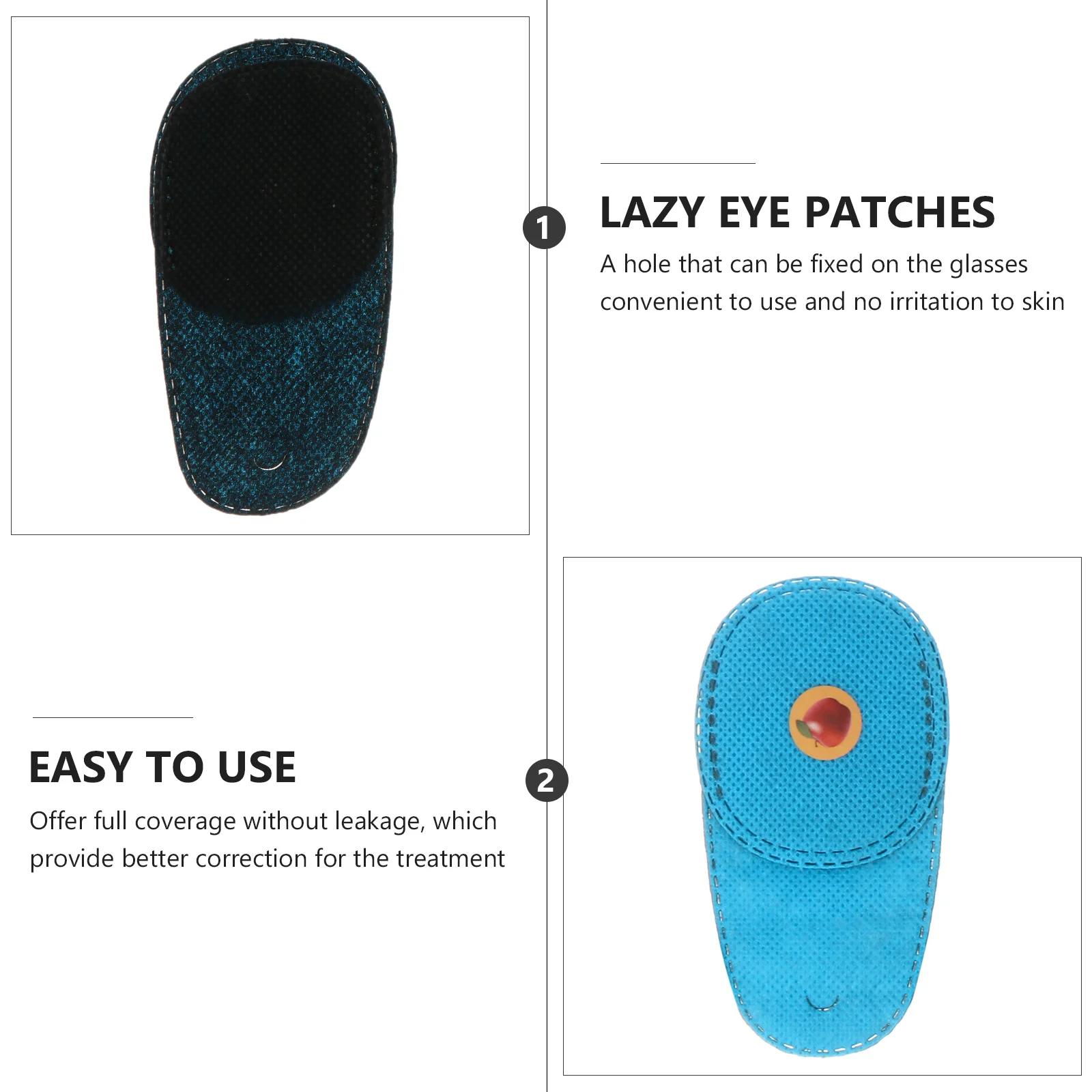 

12Pcs Amblyopia Eye Patches Medical Glasses Eyeshades Non-Adhesive Lazy Eye Patches Rehabilitation Training Supplies